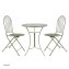 Bistro Sitzgruppe Metall Tisch mit 2 Stühlen Balkon Set Gartenmöbel - 2