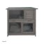 Kleintierstall aus Holz in Grau, ideal für Kaninchen - 2