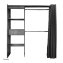Offene Garderobe mit Vorhang Betonoptik - 2