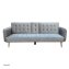 Couch mit Becherhalter und Bettfunktion Velvet Grau - 2