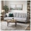 Schlafsofa Eris Velvet Grau mit Becherhalter - 2