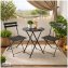 Gartentisch Basil Metall rund klappbar Schwarz - 2