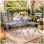 Gartenstuhl 2er-Set Basil Metall Blau - 2