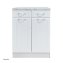 Küchenunterschrank Jenna Country Weiß 60 cm mit 2 Schubladen - 2