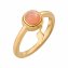 Ring 925 Silber vergoldet orange Mondstein - 2