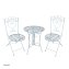 Romantisches 3-teiliges Bistro-Set aus Metall - Weiß - 2