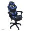 Ergonomischer Gaming Stuhl mit Fußstütze Racing-Design Schwarz-Blau - 2