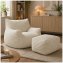 Loungesessel mit Hocker in Beige - 2