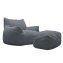 Loungesessel mit Hocker in Grau - 2