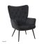 Ohrensessel Freya Velvet Schwarz - 2