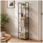 Schmales Standregal mit 4 Ablagen aus Stahl und MDF - 2