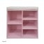 Garderobenbank mit 5 Fächern inkl. Sitzkissen Rosa - 2