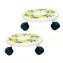 Pflanzenroller Menton Metall 2er-Set Weiß - 2