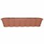 Blumenkasten mit Untersetzer 80 cm 2er Set Terracotta - 2
