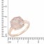Ring 925 Sterling Silber rosé-vergoldet mit echtem Rosenquarz 12mm - 2