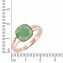 Ring Silber 925 rosé-vergoldet mit grünem Quarz-Stein (beh.) - 2