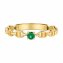Ring 925 Silber vergoldet Zirkonia grün - 2