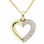 Halskette Gold 585 Herz-Anhänger mit 31 Brillanten zus. 0,25ct. - 2