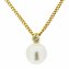 Halskette 585 Gold mit Brillant 0,03ct. + Perle weiß 7-7,5mm - 2