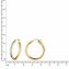 Creolen 585/- Gelbgold glanz bicolor diamantiert - 2