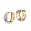 Creolen 585/- Gelbgold bicolor diamantiert - 2