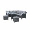 Outdoor Möbel Ecksofa mit Tisch und Hocker - 2