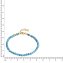Armband Edelstahl PVD gelb Achat blau - 2