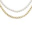 Collier Edelstahl/PVD gelb Perlen - 2