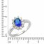 Ring Silber 925 rhodiniert mit Zirkonia blau und weiß - 2
