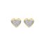 Ohrstecker 585/- Gelbgold bicolor 12 Brill. 0,052ct. Herz - 2