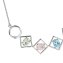 Kette 925 Sterling Silber rhodiniert Glänzend Quarz multi - 2