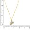 Anhänger mit Kette 375/- Gelbgold bicolor Blautopas und Zirkonia - 2