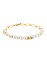 Armband 925/- Sterling Silber vergoldet  12 Perlen 19cm lang - 2