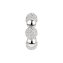 Ear Cuff 925 Sterling Silber rhodiniert mit weißem Zirkonia Bubble - 2