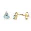 Ohrstecker 375 Gold Gelb Sky Blue Topas blau Zirkonia Ohrstecker - 2