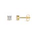 Ohrstecker 375 Gold Gelb Zirkonia Rund Ohrstecker Studs - 2