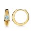 Creole 375 Gold Gelb Sky Blue Topas Creolen - 2