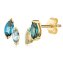Ohrstecker 375 Gold Gelb London Blue Topas Sky Blue Topas Ohrstecker - 2