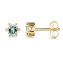 Ohrstecker 375 Gold Gelb Sky Blue Topas Rund Ohrstecker Blau - 2
