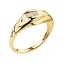 Ring Silber 925 vergoldet mit weißem Baguette-Zirkonia Amorph - 2