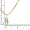 Anhänger mit Kette 375 Gold Gelb Sky Blue Topas Offen Oval Anhänger mit Ankerkette 42 cm - 2