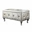 Gepolsterte Sitzbank mit Truhe Maribella Silber - 2
