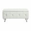 Gepolsterte Sitzbank mit Truhe Maribella Weiß - 2