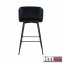 2er Set Barhocker mit Lehne moderner Barstuhl in Schwarz/Weiß - 2