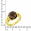 Ring 925 Silber vergoldet Rauchquarz 12mm - 2