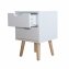 Nachttisch 2 Schubladen Thekla Weiß - 2