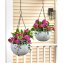 Blumenampel 2er Set Rattanoptik Weiß - 2