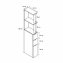 Raumteilerregal 136 cm Thekla Beton - 2