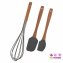 Kochbesteck-Set 3-teilig Holz/Silikon - 2