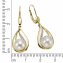 Ohrringe 585 Gold 2x Perle 7,5-8mm +10x Brillant 0,04ct. - 2